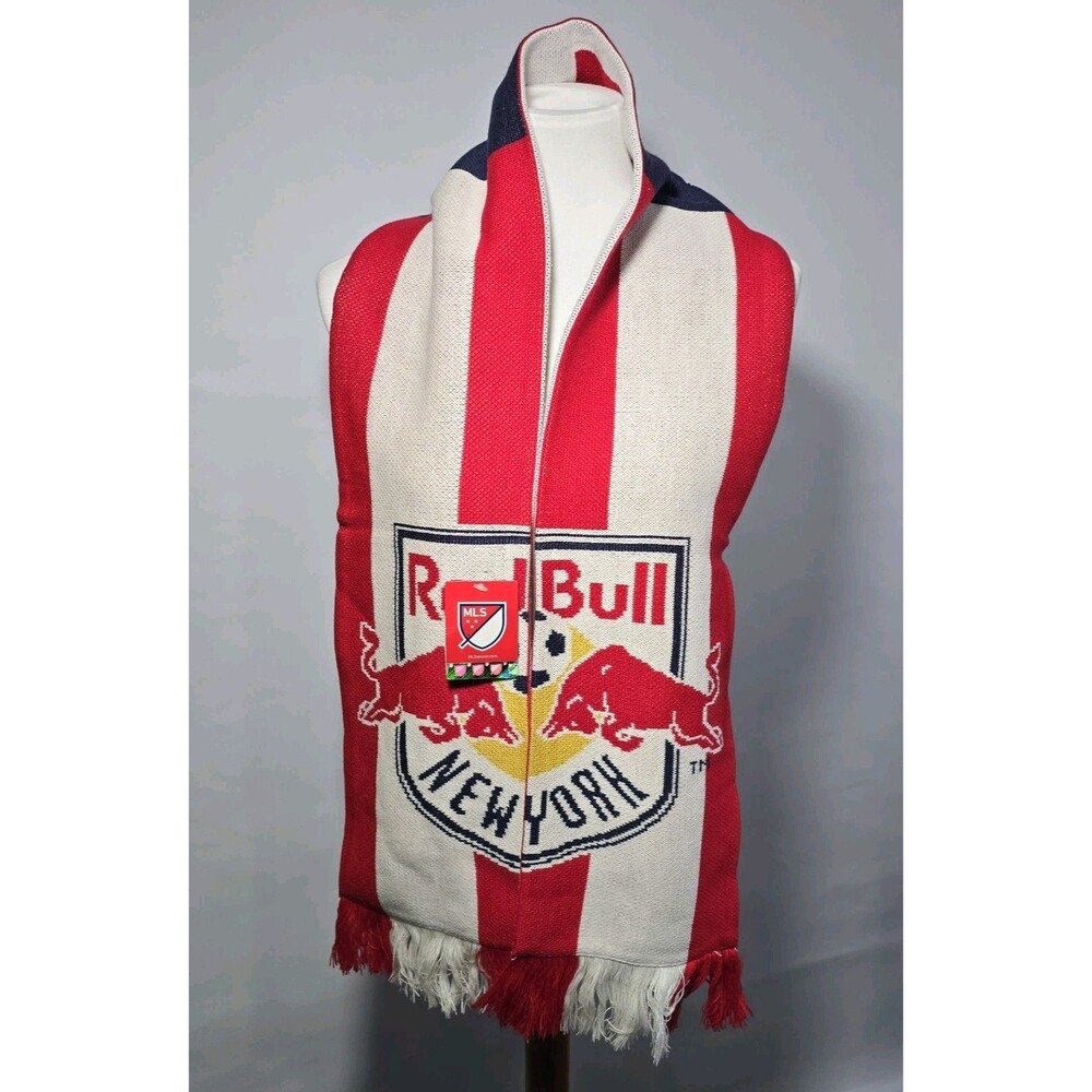 NEW Adidas MLS Soccer New York Red Bulls 2015 Team Issued Reversible Scarf 72"
